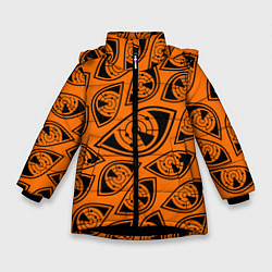 Куртка зимняя для девочки R6S: Orange Pulse Eyes, цвет: 3D-черный