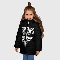 Куртка зимняя для девочки Fireflies: White Logo, цвет: 3D-черный — фото 2
