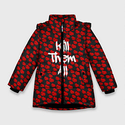 Куртка зимняя для девочки R6S: Kill Them All, цвет: 3D-черный