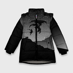 Куртка зимняя для девочки TES: Nightmare, цвет: 3D-светло-серый