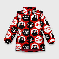 Куртка зимняя для девочки Kumamon Pattern, цвет: 3D-красный
