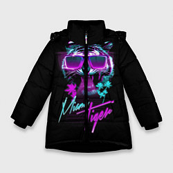 Куртка зимняя для девочки Miami Tiger, цвет: 3D-черный