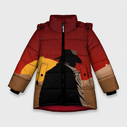 Куртка зимняя для девочки RDR 2: Dark Man, цвет: 3D-красный