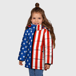 Куртка зимняя для девочки American Patriot, цвет: 3D-красный — фото 2