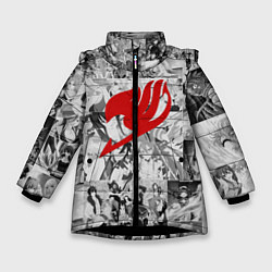 Куртка зимняя для девочки Fairy Tail: Stories, цвет: 3D-черный