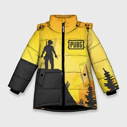 Куртка зимняя для девочки PUBG: Sunrise, цвет: 3D-черный