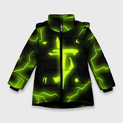 Куртка зимняя для девочки DOOM Lightning, цвет: 3D-черный