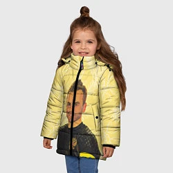 Куртка зимняя для девочки Акинфеев за Россию, цвет: 3D-черный — фото 2