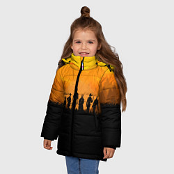 Куртка зимняя для девочки Red Dead Redemption: Orange Sun, цвет: 3D-черный — фото 2