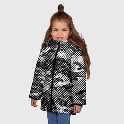 Куртка зимняя для девочки Черный камуфляж, цвет: 3D-черный — фото 2