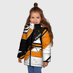 Куртка зимняя для девочки CS:GO Asiimov Inverted, цвет: 3D-черный — фото 2