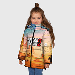 Куртка зимняя для девочки RDR 2: Wild West, цвет: 3D-черный — фото 2
