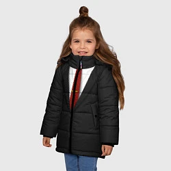 Куртка зимняя для девочки Агент 47, цвет: 3D-светло-серый — фото 2