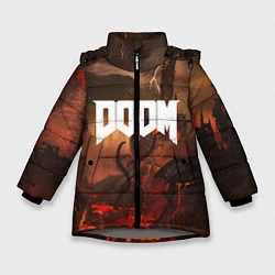 Куртка зимняя для девочки DOOM: Eternal, цвет: 3D-светло-серый