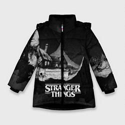 Куртка зимняя для девочки Stranger Things: Black Hut, цвет: 3D-черный