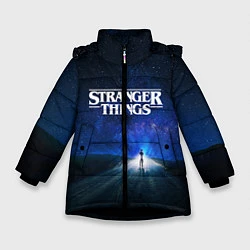 Куртка зимняя для девочки Stranger Things: Road Light, цвет: 3D-черный