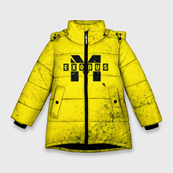 Куртка зимняя для девочки Metro Exodus: Yellow Grunge, цвет: 3D-черный