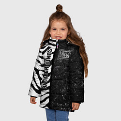 Куртка зимняя для девочки PUBG: Zebras Lifestyle, цвет: 3D-черный — фото 2