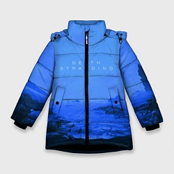 Куртка зимняя для девочки Death Stranding: Blue Heaven, цвет: 3D-черный