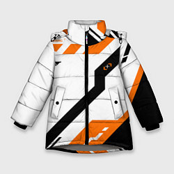 Куртка зимняя для девочки CS:GO Asiimov Light, цвет: 3D-светло-серый