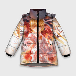 Куртка зимняя для девочки Бездомный Бог, цвет: 3D-светло-серый
