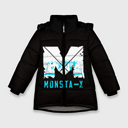 Куртка зимняя для девочки MONSTA X, цвет: 3D-светло-серый