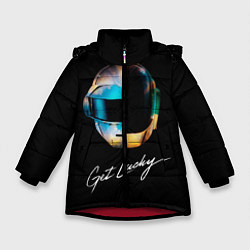 Куртка зимняя для девочки Daft Punk: Get Lucky, цвет: 3D-красный