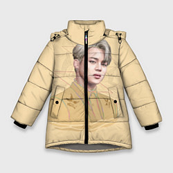 Куртка зимняя для девочки Park Jimin, цвет: 3D-светло-серый