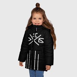 Куртка зимняя для девочки ХЛЕБ, цвет: 3D-черный — фото 2