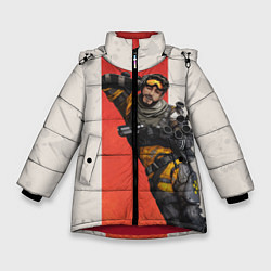 Куртка зимняя для девочки Apex Legends: Mirage, цвет: 3D-красный