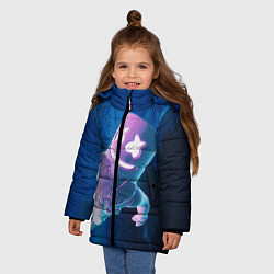 Куртка зимняя для девочки Marshmello Effect, цвет: 3D-черный — фото 2