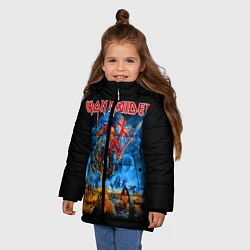 Куртка зимняя для девочки Iron Maiden: Great Britain Warriors, цвет: 3D-красный — фото 2