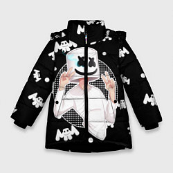 Куртка зимняя для девочки Marshmello: Black Gang, цвет: 3D-черный