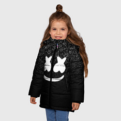 Куртка зимняя для девочки Marshmello Black, цвет: 3D-светло-серый — фото 2