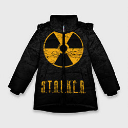 Куртка зимняя для девочки STALKER: Radioactive, цвет: 3D-черный
