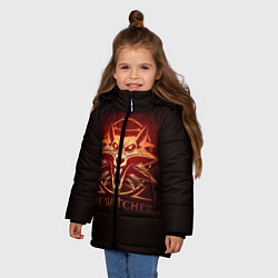 Куртка зимняя для девочки The Witcher, цвет: 3D-черный — фото 2