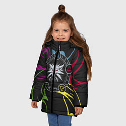 Куртка зимняя для девочки Сила Ведьмака, цвет: 3D-черный — фото 2