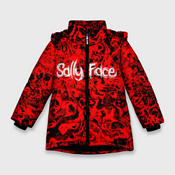Куртка зимняя для девочки Sally Face: Red Bloody, цвет: 3D-черный