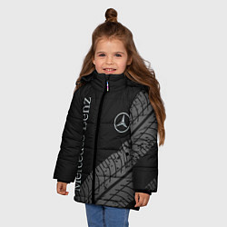 Куртка зимняя для девочки Mercedes AMG: Street Style, цвет: 3D-красный — фото 2