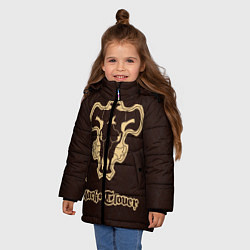 Куртка зимняя для девочки Black Clover, цвет: 3D-светло-серый — фото 2
