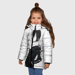 Куртка зимняя для девочки Бездомный бог, цвет: 3D-черный — фото 2