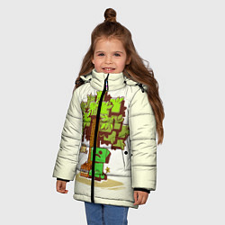 Куртка зимняя для девочки Forest Creeper, цвет: 3D-красный — фото 2