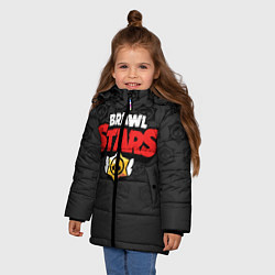 Куртка зимняя для девочки Brawl Stars: Black Team, цвет: 3D-черный — фото 2