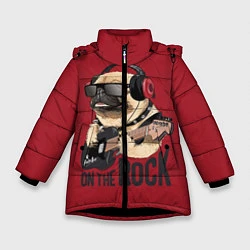 Куртка зимняя для девочки On the rock, цвет: 3D-черный