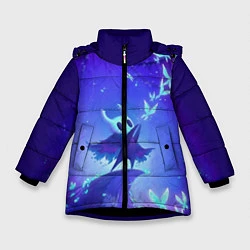 Куртка зимняя для девочки Hollow Knight, цвет: 3D-черный