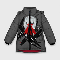 Куртка зимняя для девочки Стальной алхимик, цвет: 3D-красный