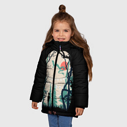 Куртка зимняя для девочки Хранители Леса, цвет: 3D-черный — фото 2