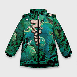 Куртка зимняя для девочки Forest Godzilla, цвет: 3D-черный