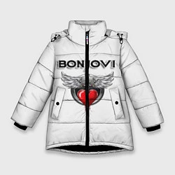Куртка зимняя для девочки Bon Jovi, цвет: 3D-черный