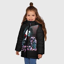 Куртка зимняя для девочки Cyberpunk 2077: City to Burn, цвет: 3D-черный — фото 2